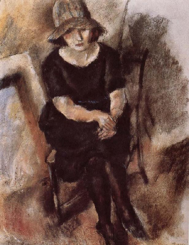 Jules Pascin Younger man wearing hat Germany oil painting art